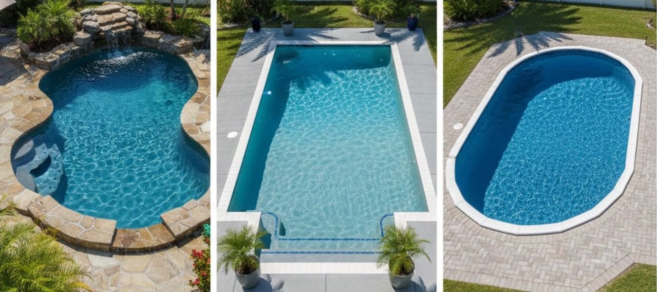 Gunite vs Fiberglass vs Vinyl