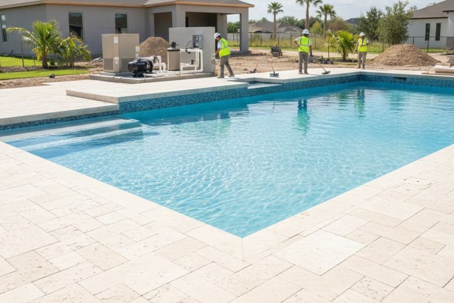 Pool Decking and Surrounding Area