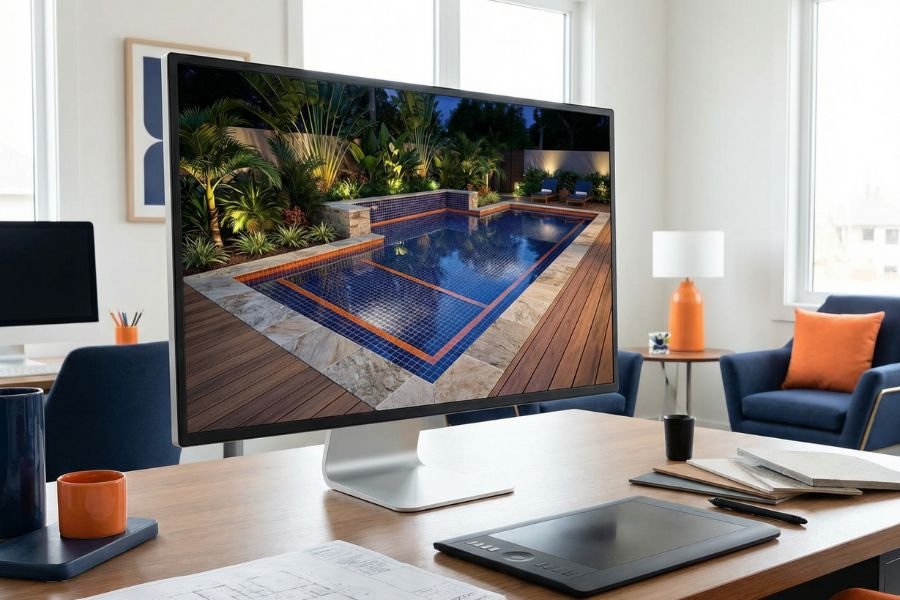 3d rendering pool